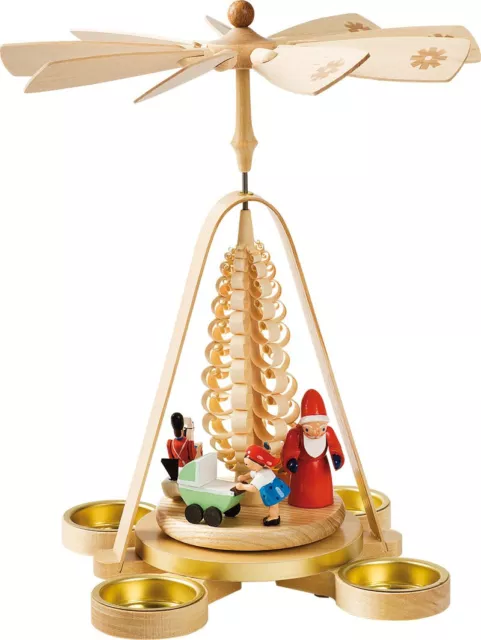 Santa with Children Gifts Christmas German Pyramid