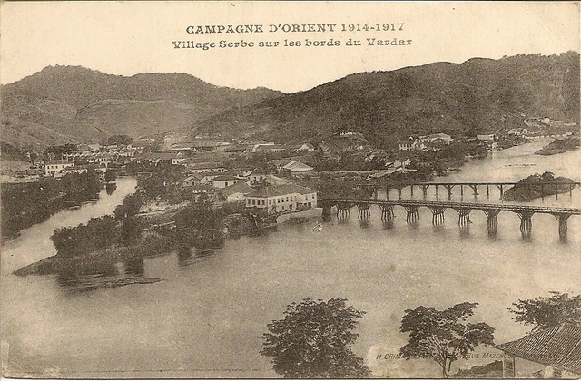 Postcard Serbian Village On The Banks Of The Vardar
