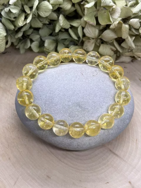 Citrine Bracelet 10mm Beads Genuine Natural  Crystal AUS SELLER New 😃