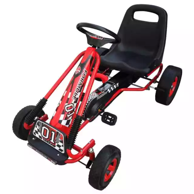 Kart para niños con pedales rojo vidaXL