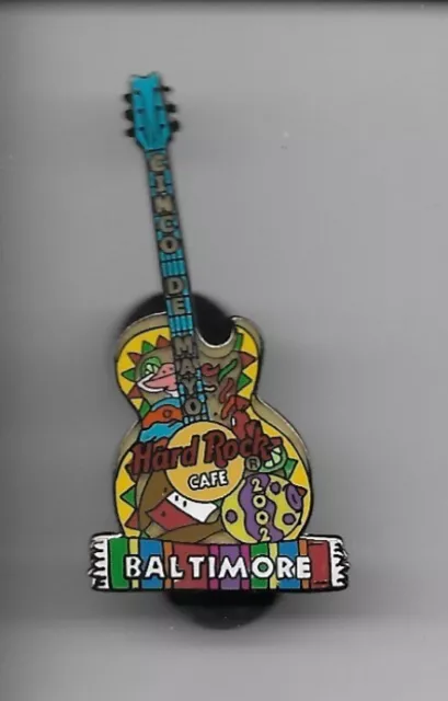 2002 Baltimore Hard Rock Cafe Cinco De Mayo Guitar Pin