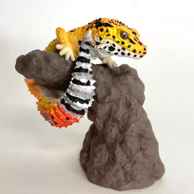 Bandai Gashapon Figure Yubimaki Collection Gecko Leopard Gecko Tangerine Japan