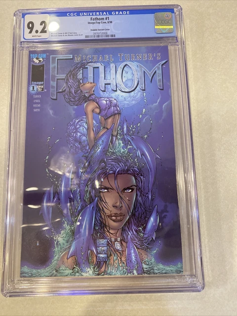 Fathom #1 CGC 9.2 Dolphin Variant Cover Image/ Top Cow 1998 Michael Turner cover