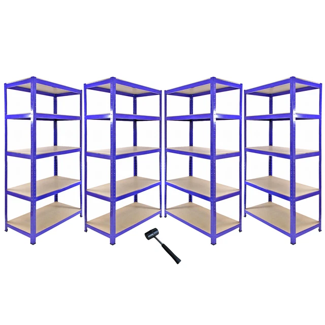 1 x scaffalature per garage con scaffalature angolari 4 x 90 cm ripiani in metallo resistenti
