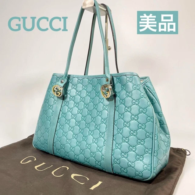 Authentic GUCCI Guccissima interlocking tote bag rare color Genuine