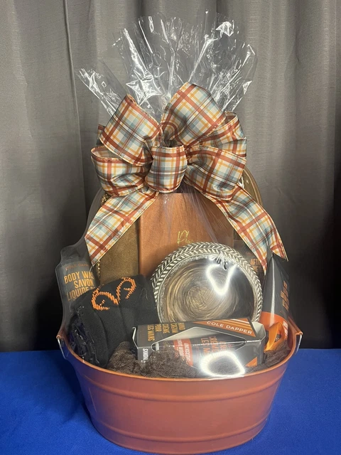 Idea de cesta de regalo de cumpleaños graduación del Día del Padre para hombres