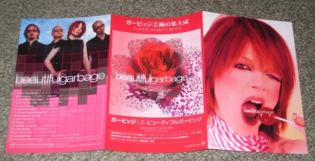 GARBAGE Japan PROMO ONLY leaflet x 2 set BOOKLET Shirley Manson BUTCH VIG flyer 2