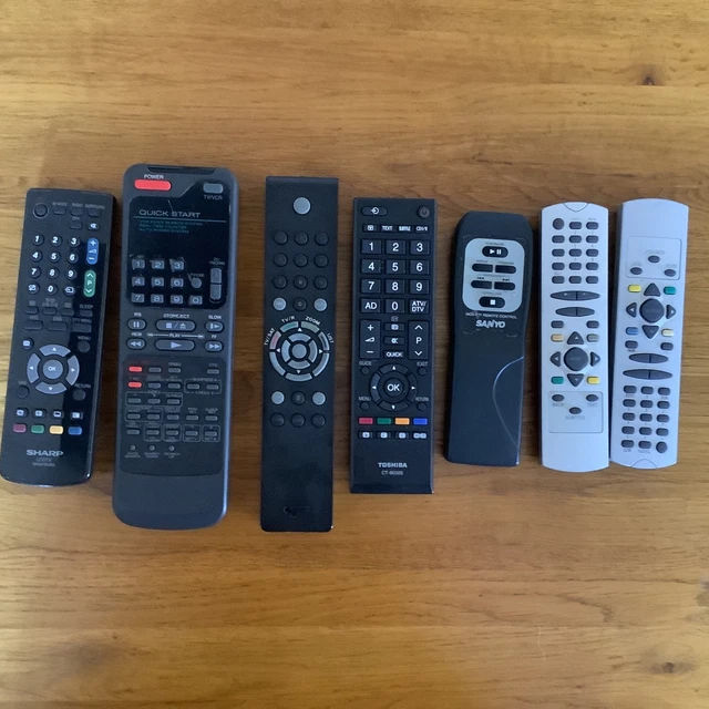 Sharp Dvd Remote Control BUNDLE OF 7 TV/DVD Remote Controls Sharp Toshiba Sanyo & More £10.78 ...