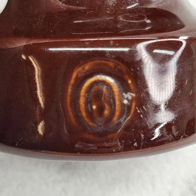 Ceramic Porcelain 3" Insulator Brown Glaze Mushroom Vintage Knob 3