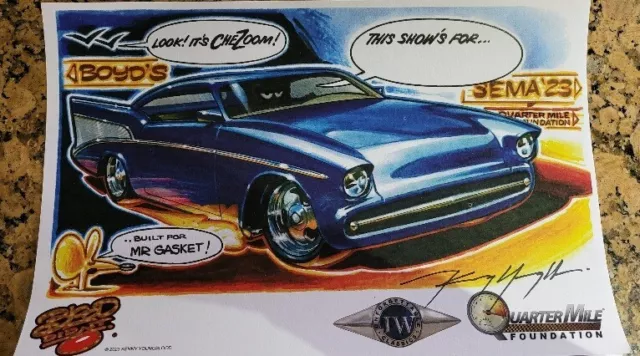 Kenny Blood Did It Youngblood Art-Signed! CheZoom Hell Fire Mazmanian! SEMA 2023