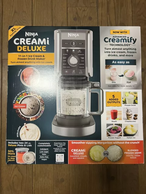 NINJA CREAMI DELUXE 11-in-1 NC501 Ice Cream & Frozen Yogurt Machine ...