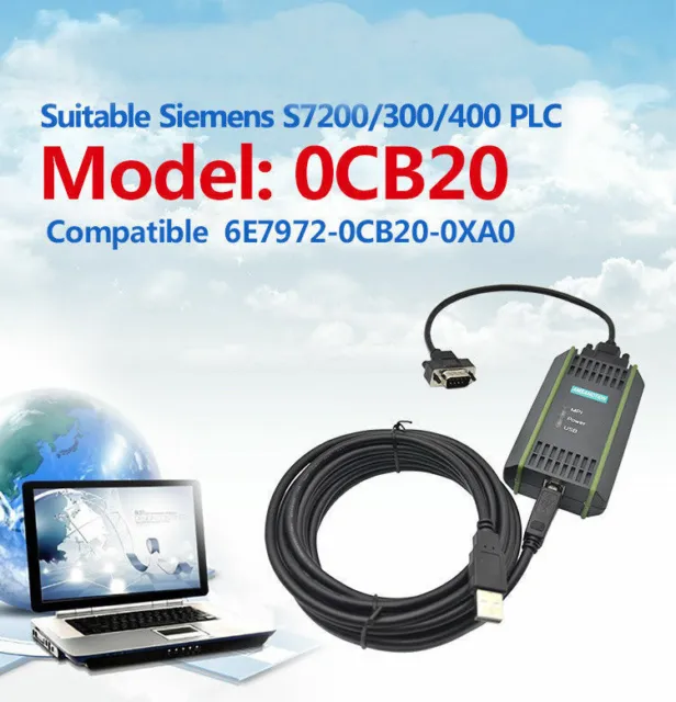 USB MPI Programmierkabel Kabel für Siemens S7-200/300/400 PLC Adapter WIN7/XP