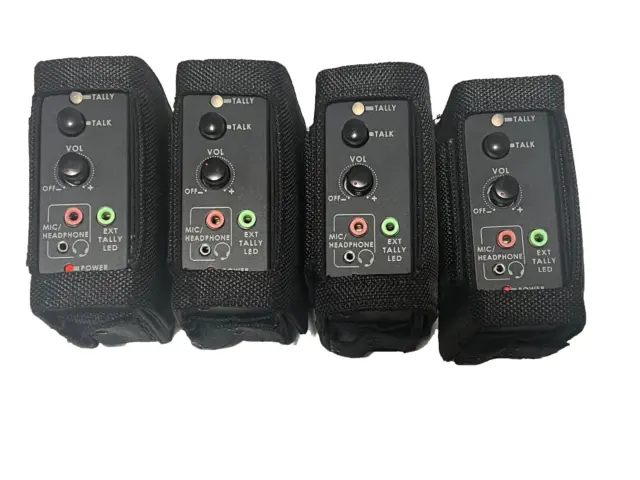 4 x Datavideo ITC-100SL Beltpack for ITC-100 Intercom System