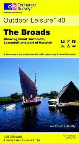 The Broads (OS Explorer Map Active) by Ordnance Survey Sheet map, folded Book