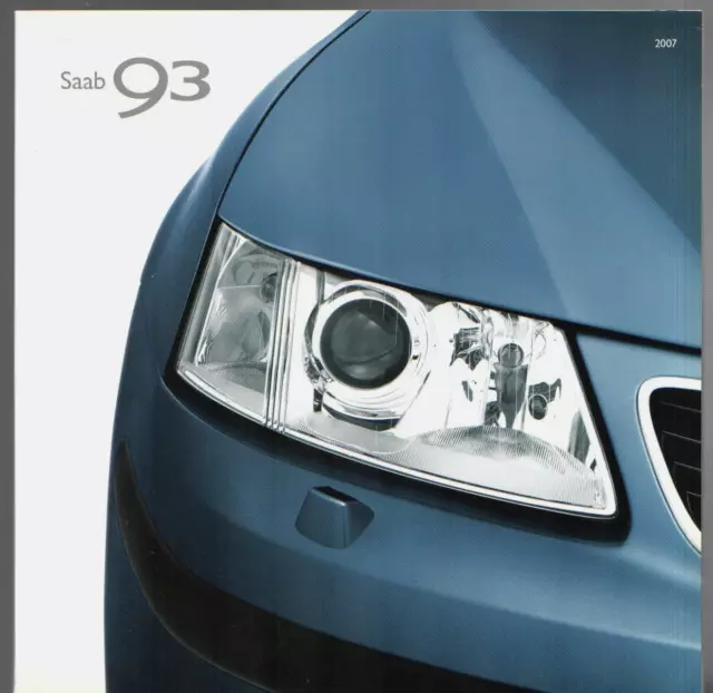 Saab 9-3 Saloon & SportWagon 2006-07 UK Market Brochure Linear Vector Sport Aero