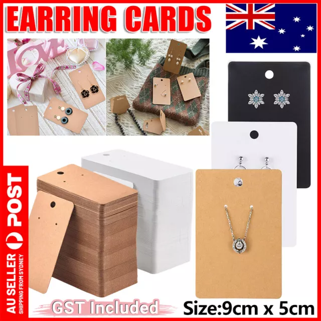 200PCS Earring Cards Jewellery Cardboard Paper Jewelry Display Holders 9x5cm New