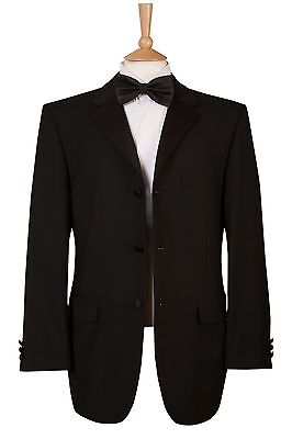 Mens Brand New Black Tuxedo Wedding Prom Dress Cruise 3 Button Blazer Jacket