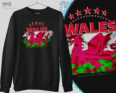 WALES Football Jumper Cymru Flag Sweater Football World Match Cup Sweat-shirt