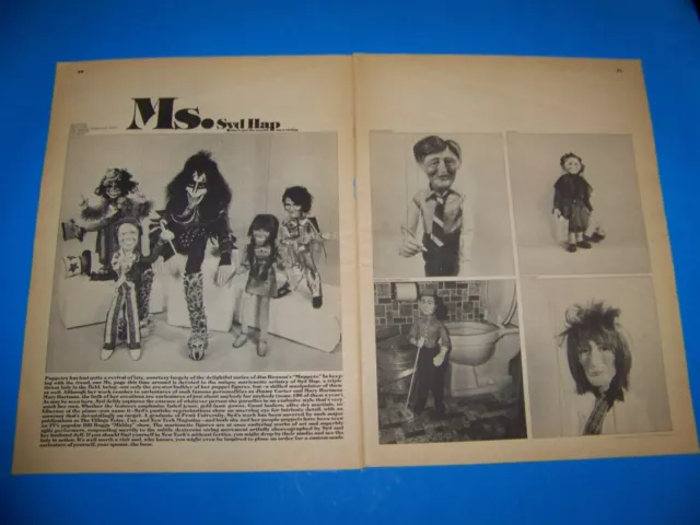 Puppetry & Marionettes Ms. Syd Hap Vintage 1978 Article & Photos From Magazine