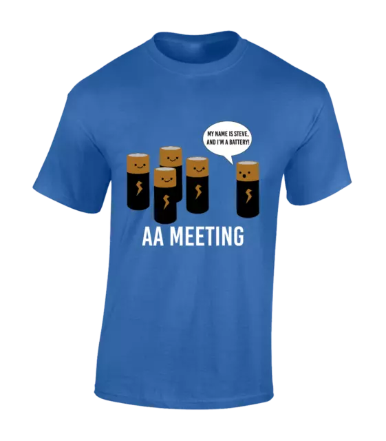 Aa Meeting Mens T Shirt Funny Joke Design Gift Present Cool Retro Classic Top