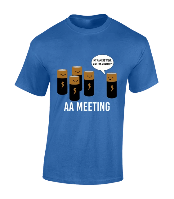 Aa Meeting Mens T Shirt Funny Joke Design Gift Present Cool Retro Classic Top