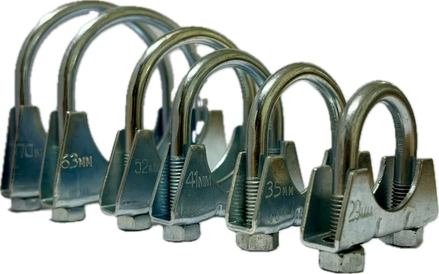 Universal Exhaust Pipe Clamp U-bolt - 38 Mm - BZP Mild Steel