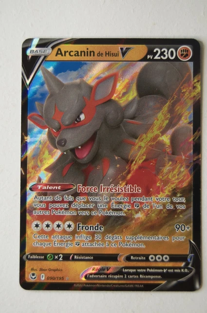 Carte Pokémon - Arcanin de Hisui V 090/195 - Tempête Argentée - Neuf FR