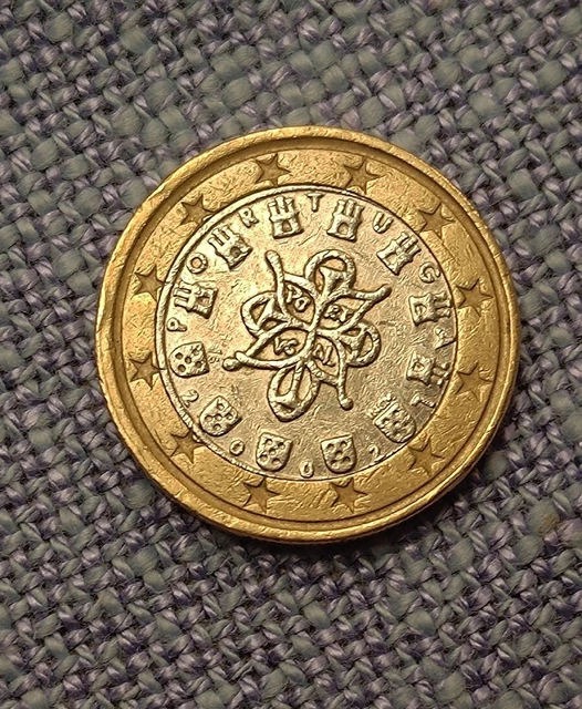 Pièce De 1 Euro Portugal 2002 – Bimétallique – Bon état De Conservation