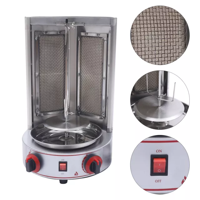 3000W Gas Vertical Shawarma Broiler Machine CG-25 Doner Kebab Gyro Grill Machine