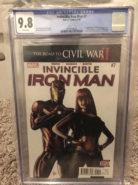 Invincible Iron Man #7, 1st Print, CGC 9.8,  First Appearance of Riri Williams