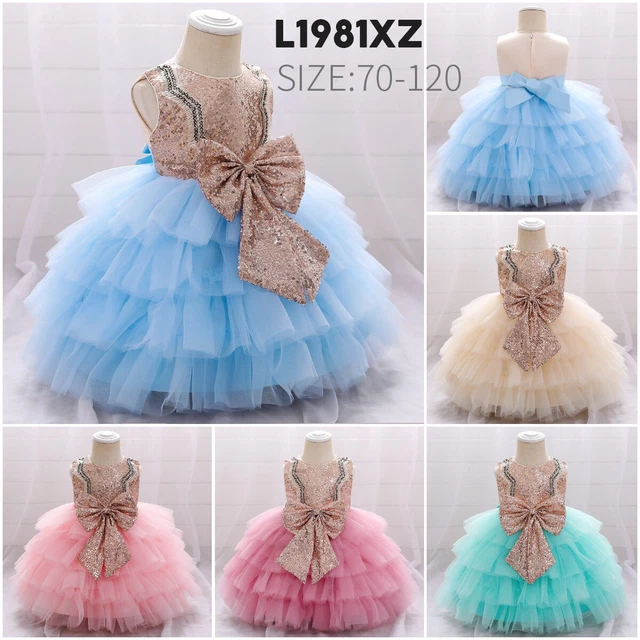 Kids Baby Flower Girls Party Sequins Dress Wedding Bridesmaid Dresses Princess