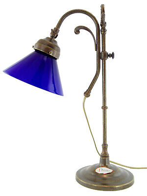 Lampada ottone brunito da tavolo,scrivania,lampade saliscendi stile liberty sc22