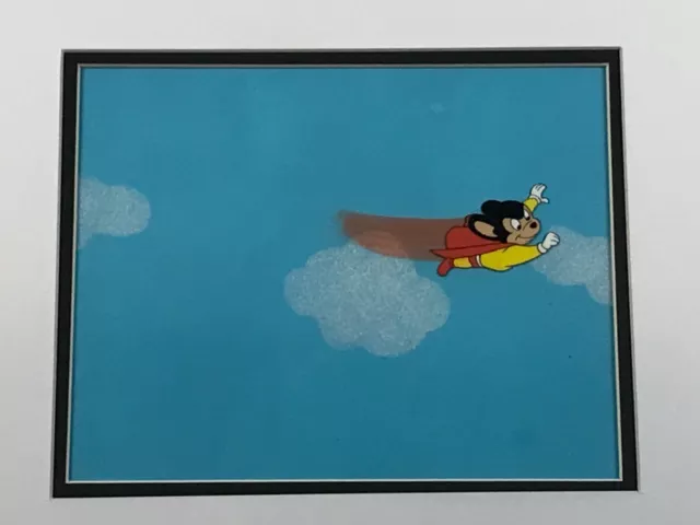 Animation Production Cel- Mighty Mouse - Pilot Cartoon Episode + B.G. - 1980’s