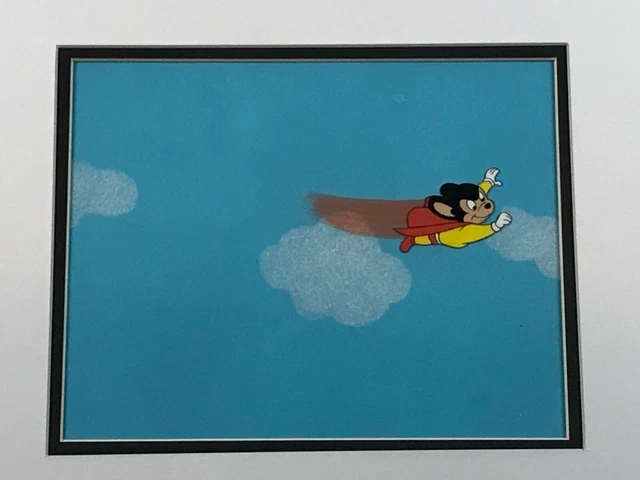 Animation Production Cel- Mighty Mouse - Pilot Cartoon Episode + B.G. - 1980’s