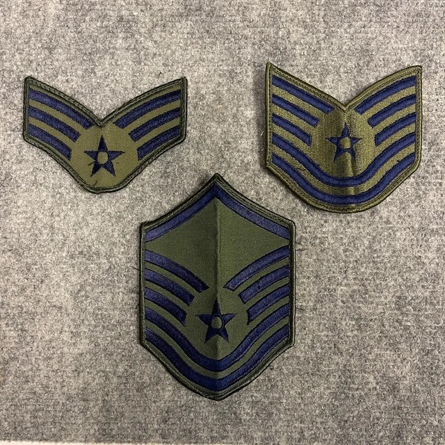 UNITED STATES AIR Force Ratings Enlisted Rank Embroidered Patch Sew On