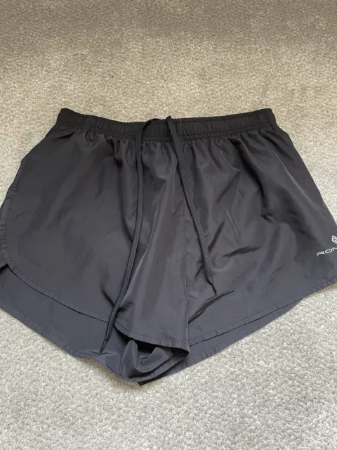 Men’s Ronhill Black Running Shorts with pocket and lining VGC Medium Gym C