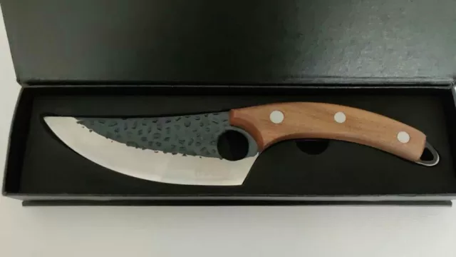 Classic 8″ Hand-Forged Damascus Chef Knife, Venari Steel