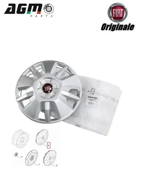 Coppa Ruota Originale Lancia Ypsilon Per Cerchi Da 15" - Codice 735788951 (Pezzo Singolo)