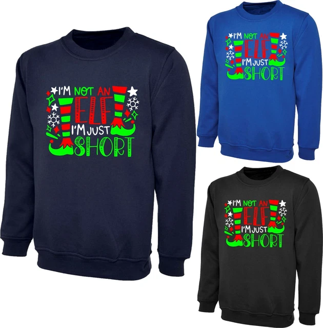 I'm Not An Elf I'm Just Short Funny Christmas Jumper Elf Costume Xmas Gifts Top