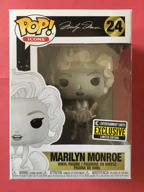 Funko Pop Icons Marilyn Monroe Black And White #24 Entertainment Earth Exclusive