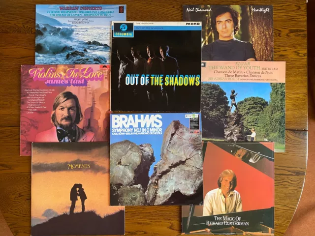VINYL 12in LP ALBUMS - JOB LOT OF 8 - VINTAGE COLLECTION 1970s - PRICE REDUCTION