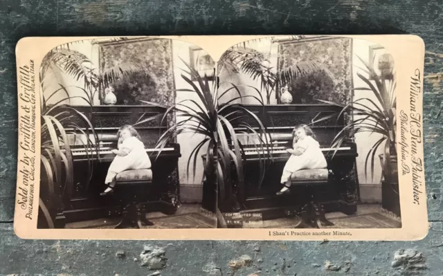Albumen silver stereograph - Children #2 - William H. Rau Griffith & Griffith