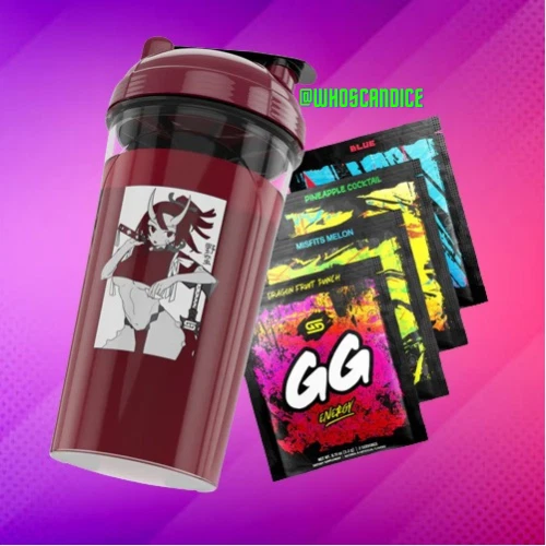 GamerSupps GG Waifu Cup S4.6: Edición Limitada Yokai + Pegatina de Calcomanía de Vinilo Yokai
