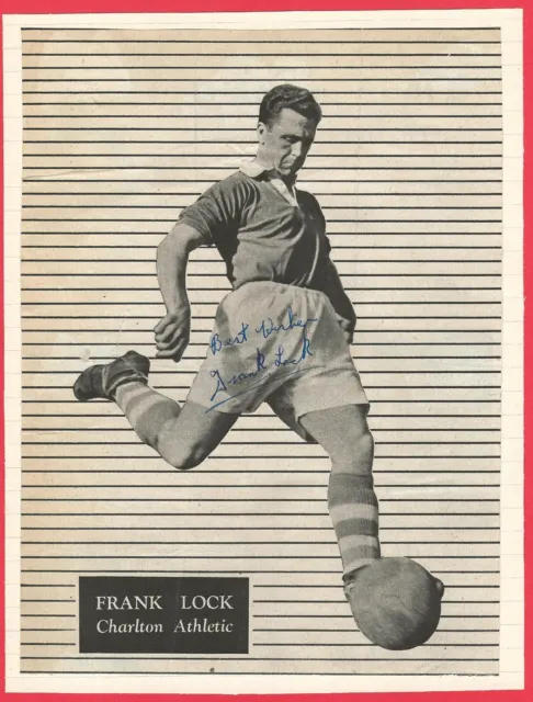 Frank Lock Charlton Athletic Fc 1946-1954 Ex Liverpool Rare Original Autograph