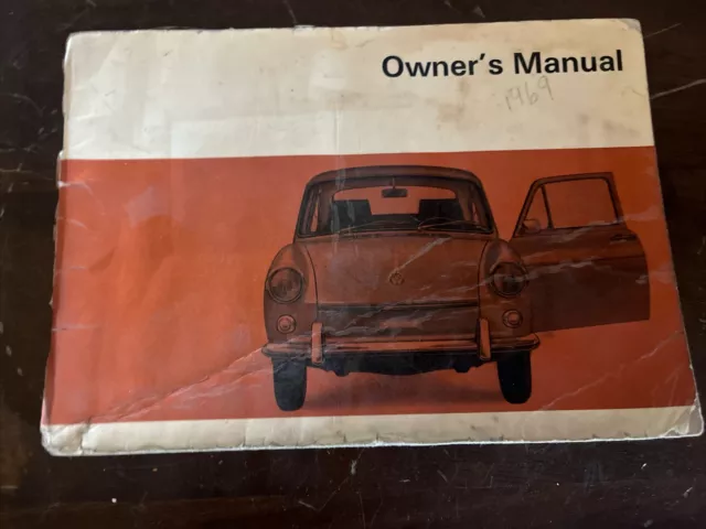 Original Volkswagen Owner's Manual, 1969 VW 300 in Good Condition