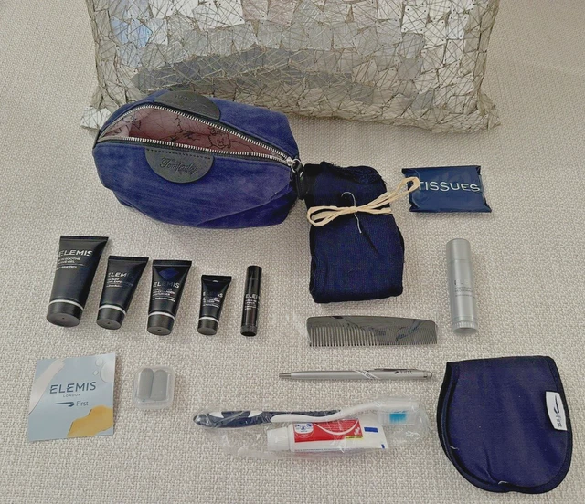 BRITISH AIRWAYS AIRLINE First Class Travel Amenity Kit Bag Temperley Elemis Men £28.99 PicClick UK