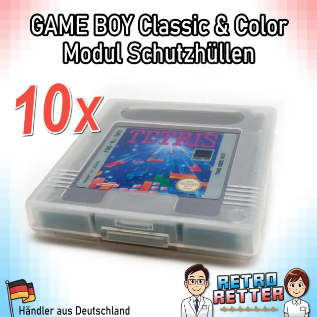 10x GameBoy Spiele Modul Schutz Hüllen - Classic Color GBC Cartridge Cover Case