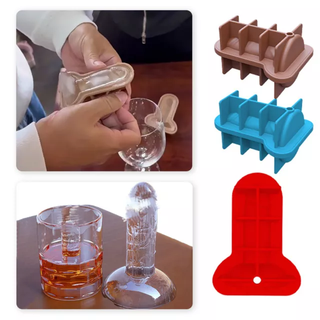 Ice Cube Maker Tray Mold for Whiskey Novelty Silicone Trays Cocktails Fun Shapes