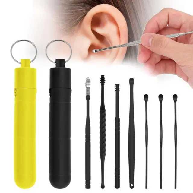 Kit de eliminación de cera para oídos herramienta de limpieza curette juego de cuchara removedor limpiador elige) Lo último O4