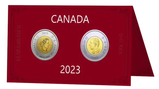 🇨🇦 New Royal Era, Canada $2 Dollars Toonie Coin,  Elizabeth, Charles III, 2023